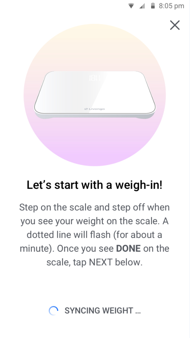 NEW Livongo WM1500 Cellular Body Smart Bathroom Gym Scale White Modern  Stylish