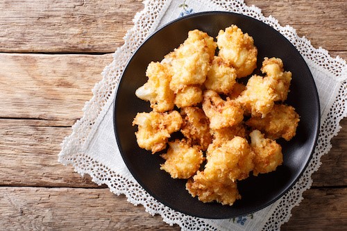 Roasted_Cauliflower on Black Plate