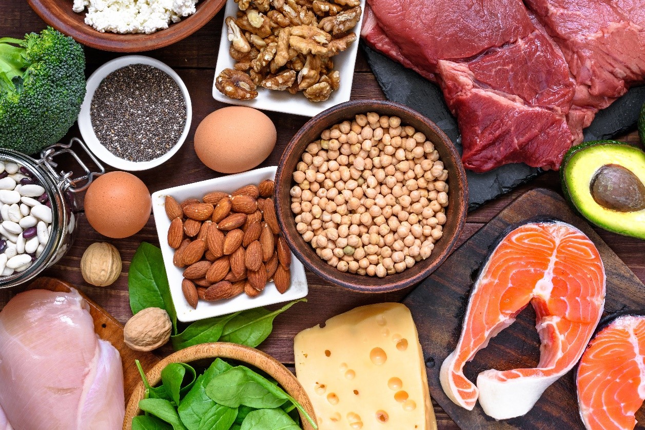 Un groupe d'aliments sur une table

Description générée automatiquement