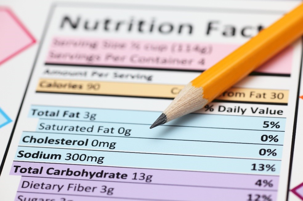 Un crayon sur une étiquette nutritionnelle

Description générée automatiquement
